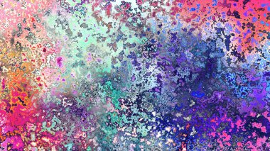 Soyut pas benzeri organik doku, canlı mermer renkler, paslanmış metal yüzey etkisi ve anlamlı kaotik desen.