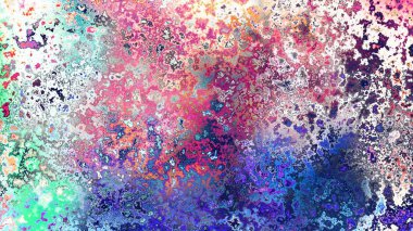 Soyut pas benzeri organik doku, canlı mermer renkler, paslanmış metal yüzey etkisi ve anlamlı kaotik desen.