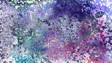 Soyut pas benzeri organik doku, canlı mermer renkler, paslanmış metal yüzey etkisi ve anlamlı kaotik desen.