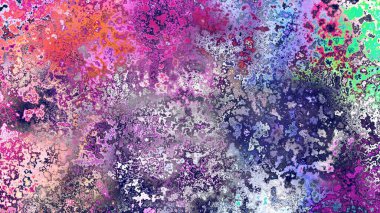 Soyut pas benzeri organik doku, canlı mermer renkler, paslanmış metal yüzey etkisi ve anlamlı kaotik desen.