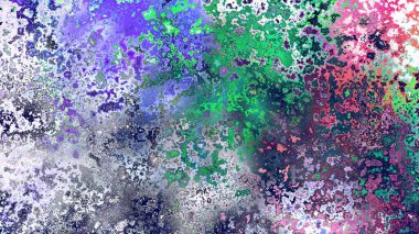 Soyut pas benzeri organik doku, canlı mermer renkler, paslanmış metal yüzey etkisi ve anlamlı kaotik desen.