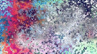 Soyut pas benzeri organik doku, canlı mermer renkler, paslanmış metal yüzey etkisi ve anlamlı kaotik desen.