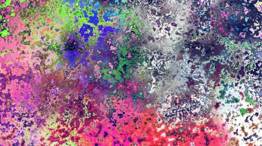 Soyut pas benzeri organik doku, canlı mermer renkler, paslanmış metal yüzey etkisi ve anlamlı kaotik desen.