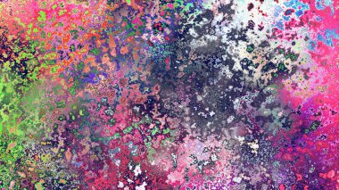 Soyut pas benzeri organik doku, canlı mermer renkler, paslanmış metal yüzey etkisi ve anlamlı kaotik desen.