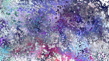 Soyut pas benzeri organik doku, canlı mermer renkler, paslanmış metal yüzey etkisi ve anlamlı kaotik desen.