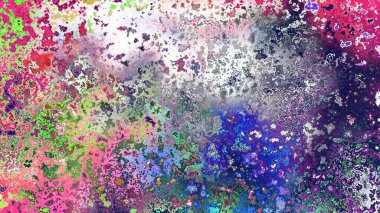 Soyut pas benzeri organik doku, canlı mermer renkler, paslanmış metal yüzey etkisi ve anlamlı kaotik desen.