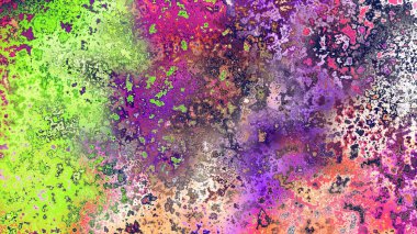 Soyut pas benzeri organik doku, canlı mermer renkler, paslanmış metal yüzey etkisi ve anlamlı kaotik desen.