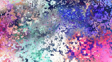 Soyut pas benzeri organik doku, canlı mermer renkler, paslanmış metal yüzey etkisi ve anlamlı kaotik desen.