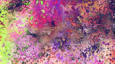 Soyut pas benzeri organik doku, canlı mermer renkler, paslanmış metal yüzey etkisi ve anlamlı kaotik desen.