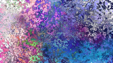 Soyut pas benzeri organik doku, canlı mermer renkler, paslanmış metal yüzey etkisi ve anlamlı kaotik desen.