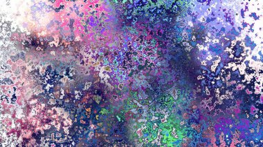 Soyut pas benzeri organik doku, canlı mermer renkler, paslanmış metal yüzey etkisi ve anlamlı kaotik desen.