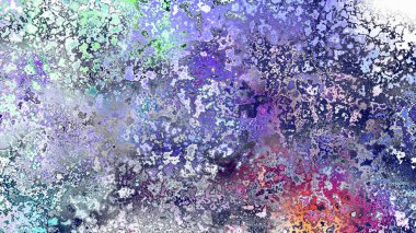 Soyut pas benzeri organik doku, canlı mermer renkler, paslanmış metal yüzey etkisi ve anlamlı kaotik desen.