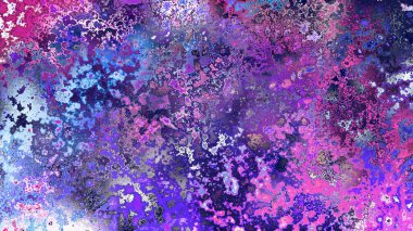 Soyut pas benzeri organik doku, canlı mermer renkler, paslanmış metal yüzey etkisi ve anlamlı kaotik desen.