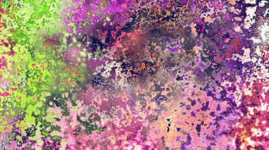 Soyut pas benzeri organik doku, canlı mermer renkler, paslanmış metal yüzey etkisi ve anlamlı kaotik desen.