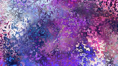 Soyut pas benzeri organik doku, canlı mermer renkler, paslanmış metal yüzey etkisi ve anlamlı kaotik desen.