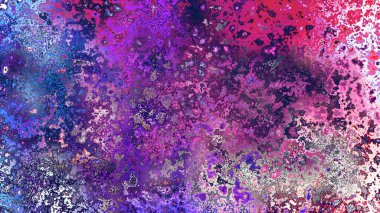 Soyut pas benzeri organik doku, canlı mermer renkler, paslanmış metal yüzey etkisi ve anlamlı kaotik desen.