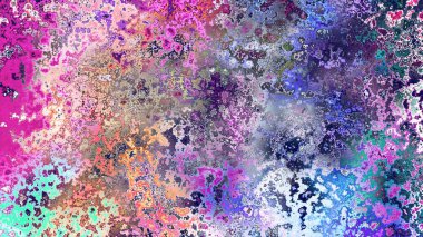 Soyut pas benzeri organik doku, canlı mermer renkler, paslanmış metal yüzey etkisi ve anlamlı kaotik desen.