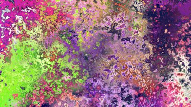 Soyut pas benzeri organik doku, canlı mermer renkler, paslanmış metal yüzey etkisi ve anlamlı kaotik desen.