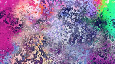 Soyut pas benzeri organik doku, canlı mermer renkler, paslanmış metal yüzey etkisi ve anlamlı kaotik desen.