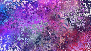 Soyut pas benzeri organik doku, canlı mermer renkler, paslanmış metal yüzey etkisi ve anlamlı kaotik desen.