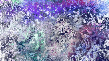 Soyut pas benzeri organik doku, canlı mermer renkler, paslanmış metal yüzey etkisi ve anlamlı kaotik desen.