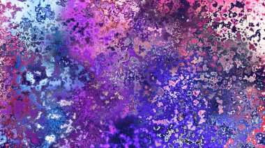 Soyut pas benzeri organik doku, canlı mermer renkler, paslanmış metal yüzey etkisi ve anlamlı kaotik desen.