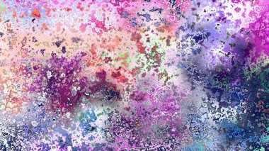 Soyut pas benzeri organik doku, canlı mermer renkler, paslanmış metal yüzey etkisi ve anlamlı kaotik desen.