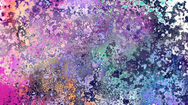 Soyut pas benzeri organik doku, canlı mermer renkler, paslanmış metal yüzey etkisi ve anlamlı kaotik desen.