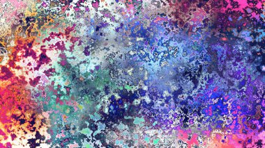 Soyut pas benzeri organik doku, canlı mermer renkler, paslanmış metal yüzey etkisi ve anlamlı kaotik desen.