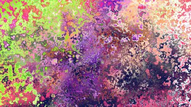 Soyut pas benzeri organik doku, canlı mermer renkler, paslanmış metal yüzey etkisi ve anlamlı kaotik desen.