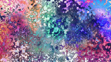 Soyut pas benzeri organik doku, canlı mermer renkler, paslanmış metal yüzey etkisi ve anlamlı kaotik desen.