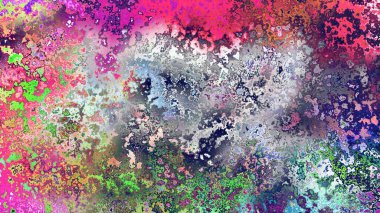 Soyut pas benzeri organik doku, canlı mermer renkler, paslanmış metal yüzey etkisi ve anlamlı kaotik desen.