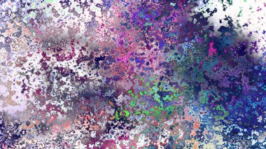 Soyut pas benzeri organik doku, canlı mermer renkler, paslanmış metal yüzey etkisi ve anlamlı kaotik desen.