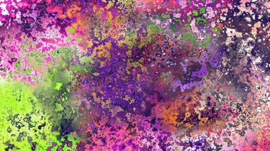 Soyut pas benzeri organik doku, canlı mermer renkler, paslanmış metal yüzey etkisi ve anlamlı kaotik desen.