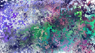 Soyut pas benzeri organik doku, canlı mermer renkler, paslanmış metal yüzey etkisi ve anlamlı kaotik desen.