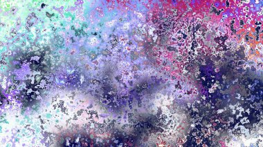 Soyut pas benzeri organik doku, canlı mermer renkler, paslanmış metal yüzey etkisi ve anlamlı kaotik desen.