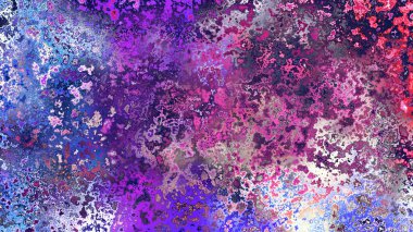 Soyut pas benzeri organik doku, canlı mermer renkler, paslanmış metal yüzey etkisi ve anlamlı kaotik desen.