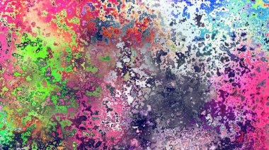 Soyut pas benzeri organik doku, canlı mermer renkler, paslanmış metal yüzey etkisi ve anlamlı kaotik desen.