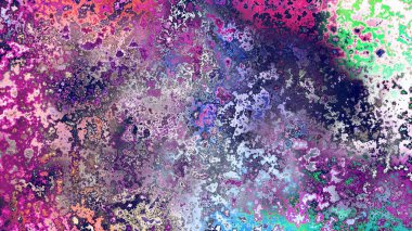 Soyut pas benzeri organik doku, canlı mermer renkler, paslanmış metal yüzey etkisi ve anlamlı kaotik desen.