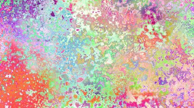 Soyut pas benzeri organik doku, canlı mermer renkler, paslanmış metal yüzey etkisi ve anlamlı kaotik desen.