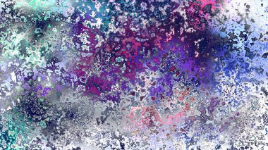 Soyut pas benzeri organik doku, canlı mermer renkler, paslanmış metal yüzey etkisi ve anlamlı kaotik desen.