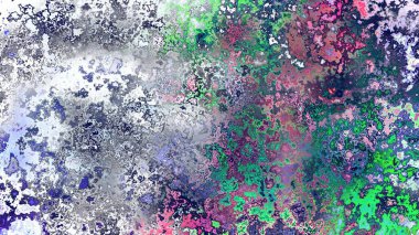 Soyut pas benzeri organik doku, canlı mermer renkler, paslanmış metal yüzey etkisi ve anlamlı kaotik desen.