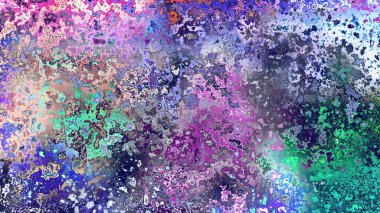 Soyut pas benzeri organik doku, canlı mermer renkler, paslanmış metal yüzey etkisi ve anlamlı kaotik desen.