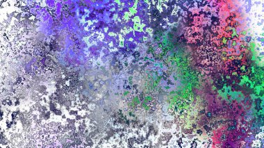 Soyut pas benzeri organik doku, canlı mermer renkler, paslanmış metal yüzey etkisi ve anlamlı kaotik desen.