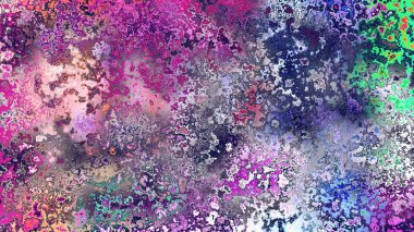 Soyut pas benzeri organik doku, canlı mermer renkler, paslanmış metal yüzey etkisi ve anlamlı kaotik desen.