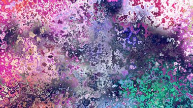 Soyut pas benzeri organik doku, canlı mermer renkler, paslanmış metal yüzey etkisi ve anlamlı kaotik desen.