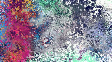 Soyut pas benzeri organik doku, canlı mermer renkler, paslanmış metal yüzey etkisi ve anlamlı kaotik desen.