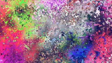 Soyut pas benzeri organik doku, canlı mermer renkler, paslanmış metal yüzey etkisi ve anlamlı kaotik desen.