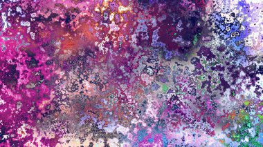 Soyut pas benzeri organik doku, canlı mermer renkler, paslanmış metal yüzey etkisi ve anlamlı kaotik desen.