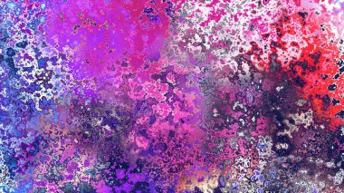 Soyut pas benzeri organik doku, canlı mermer renkler, paslanmış metal yüzey etkisi ve anlamlı kaotik desen.